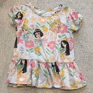 Disney Princess Floral Short Sleeve Tee